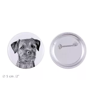 Border Terrier przypinka z psem duża Art-Dog