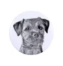 Border Terrier - pin with your dog, add your own photo, Art-Dog brand