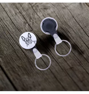 Terrier de Boston, Boston Terrier - porte-clés avec l'image d'un chien, pendentif avec la propre graphique de la marque Art-Dog