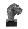 Border Terrier - figurine en marbre, recouverte de métal argenté, fabriquée à la main, marque Art-Dog