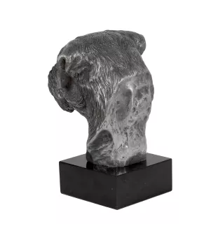 Border Terrier - figurine en marbre, recouverte de métal argenté, fabriquée à la main, marque Art-Dog