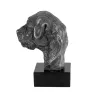 Border Terrier - Figur auf Marmor, mit Silbermetall überzogen, handgefertigt, Marke Art-Dog