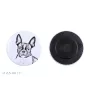 Boston Terrier, American Gentleman - magnet with a dog's pupil, exceptionally light, strong magnet, handmade product by the Art-Dog brand