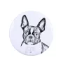 Boston Terrier, American Gentleman - magnet with a dog's pupil, exceptionally light, strong magnet, handmade product by the Art-Dog brand