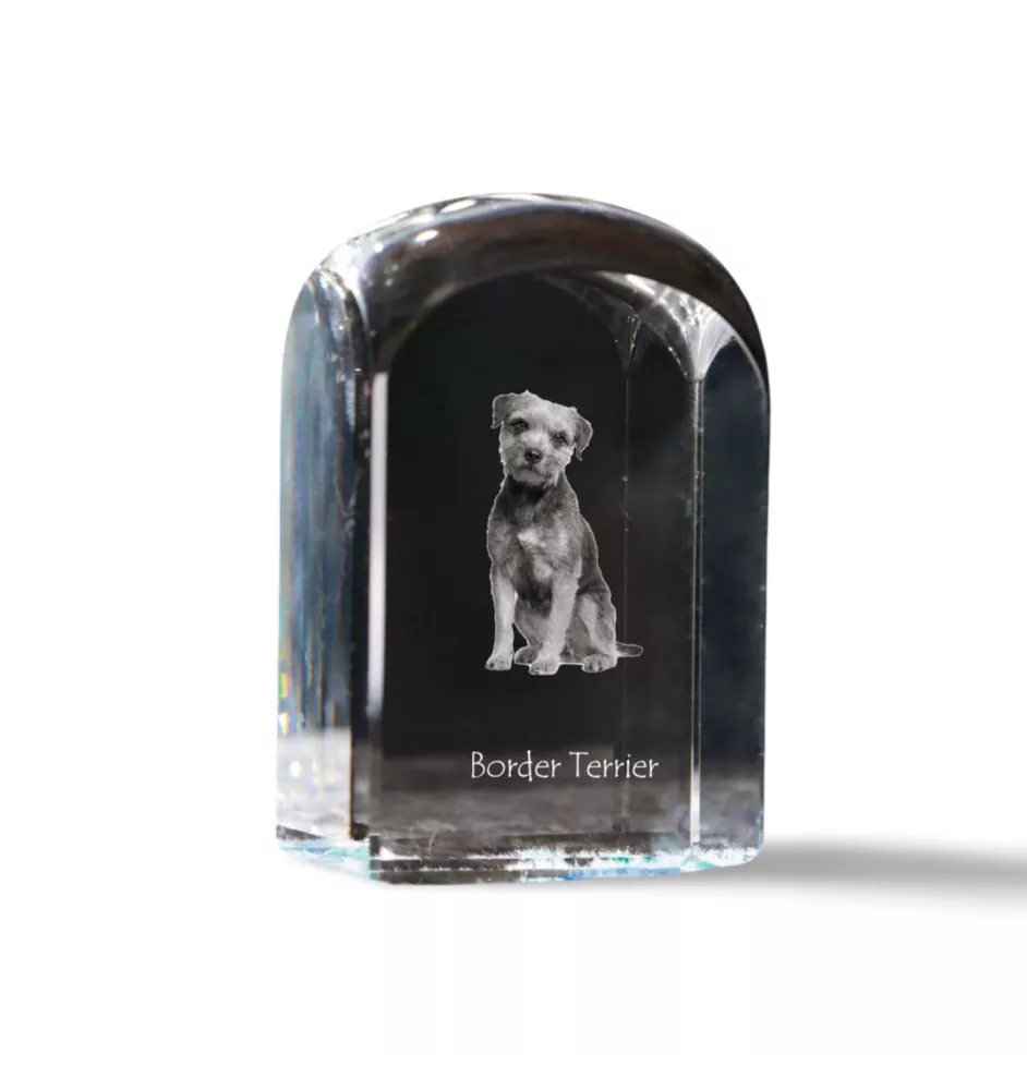 Border Terrier kryształ pieczątka pięczątka z psem Art-Dog