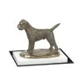 Border Terrier - statuette de chien, figurine sur un socle blanc, trophée pour exposition de chiens de la marque Art-Dog
