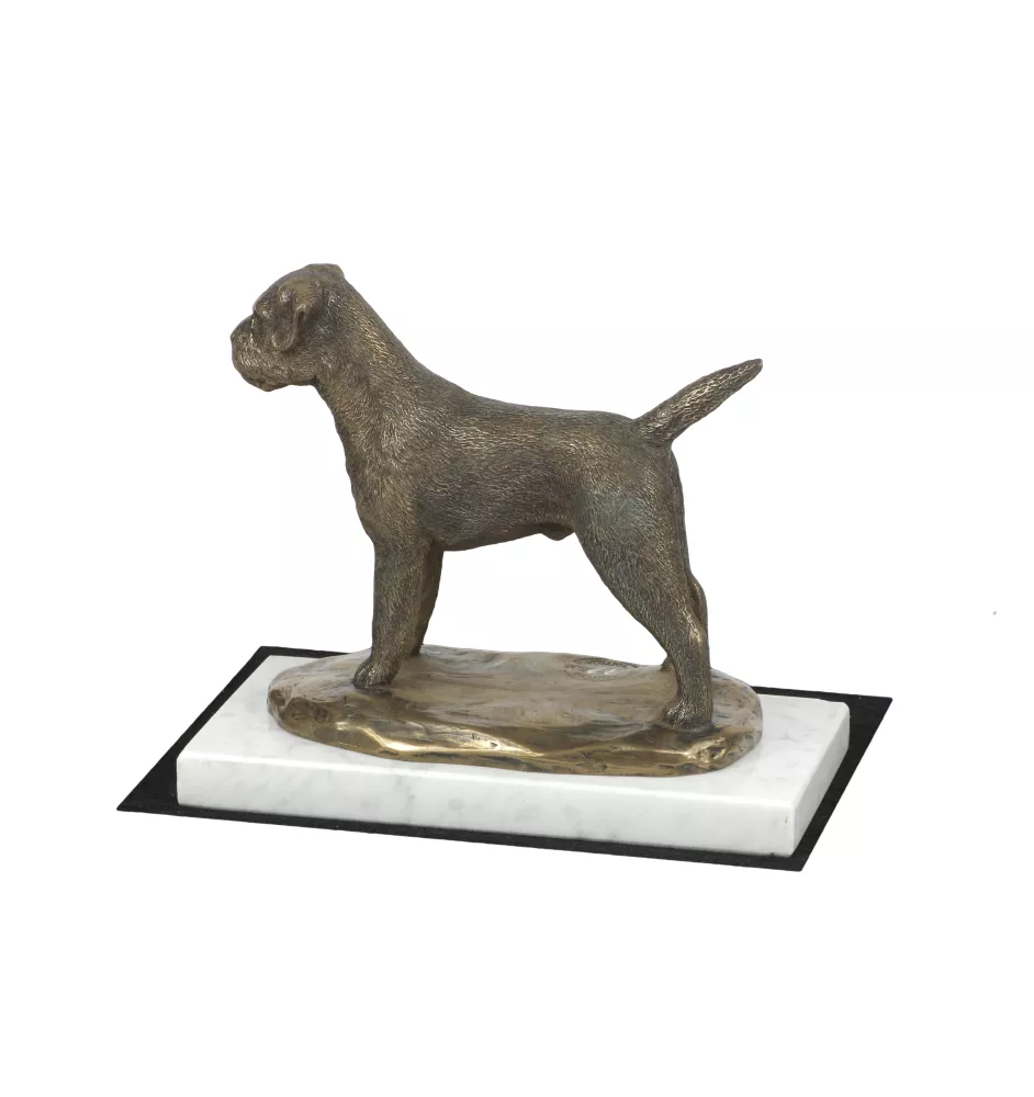 Border Terrier statuetka na jasnym kamieniu Art-Dog