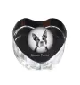Boston Terrier serce kryształowe z psem Art-Dog