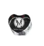Boston Terrier, American Gentleman - a photo of a dog in crystal, crystal heart, unique photo frame from the Art-Dog brand