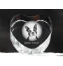 Boston Terrier, American Gentleman - a photo of a dog in crystal, crystal heart, unique photo frame from the Art-Dog brand