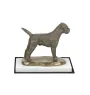 Border Terrier - Hundestatue, Figur auf weißem Marmor, Trophäe für die Art-Dog-Hundeaustellung