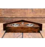 Boston Terrier, American Gentleman - wooden stand with bowls for a dog, decorative dog bowls, a gift for adopting a dog from the Art-Dog brand