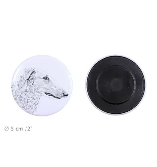 Borzoi, Russian Hunting Sighthound, Russian Wolfhound - magnet with a dog's pupil, exceptionally light, strong magnet, handmade product by the Art-Dog brand