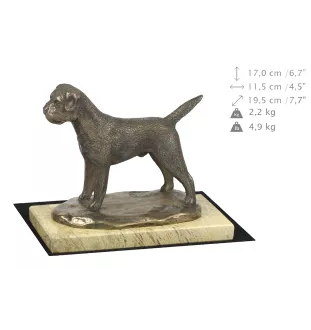 Border Terrier - Hundestatue, Hundesilhouettefigur, Trophäe für die Hundeausstellung der Marke Art-Dog