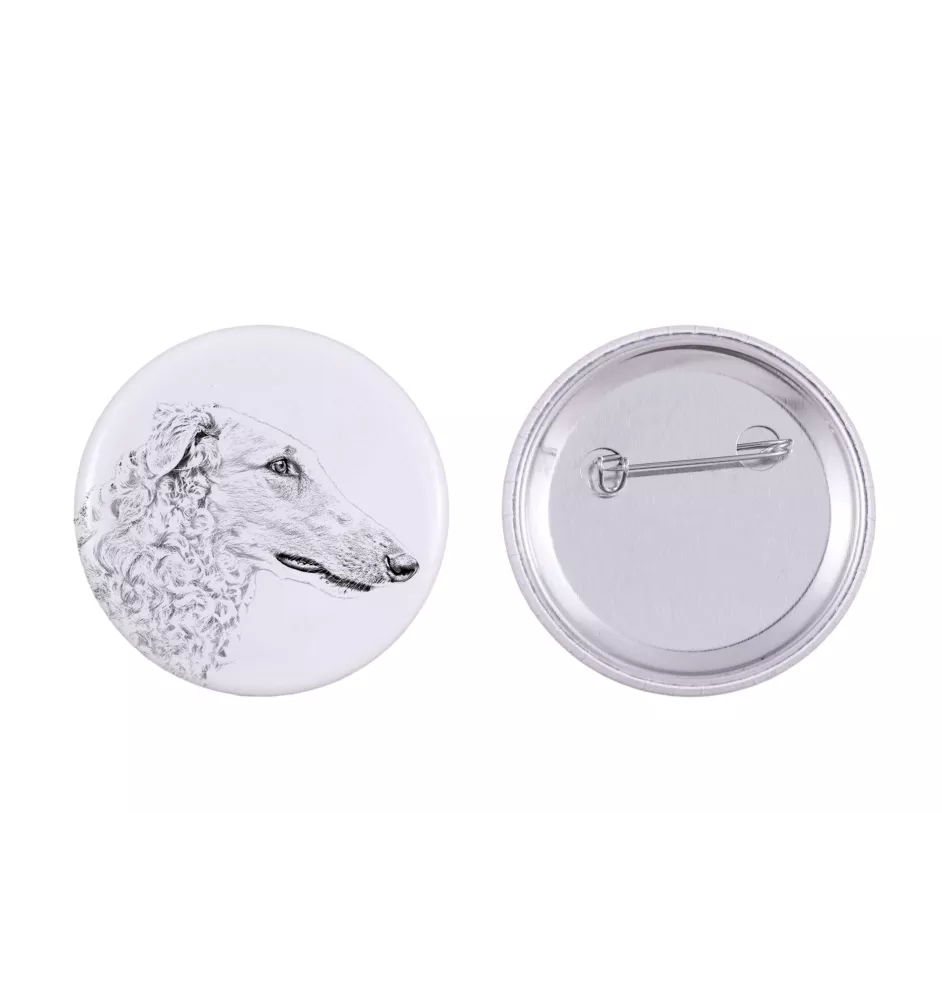 Barzoi, Levrier De Chasse Russe, Lévrier russe - badge avec votre chien, ajoutez votre propre photo, marque Art-Dog