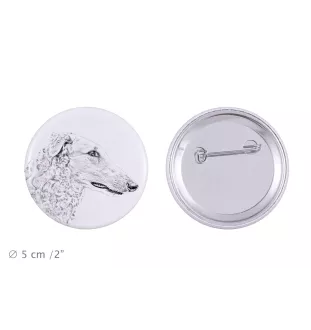 Borzoi, Russian Hunting Sighthound, Russian Wolfhound - pin with your dog, add your own photo, Art-Dog brand