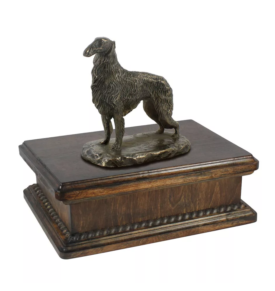 Barzoi, Levrier De Chasse Russe, Lévrier russe IV - urne pour cendres de chien, urne classique avec une statuette, urne élégante avec un chien de la marque Art-Dog