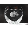 Barzoi, Levrier De Chasse Russe, Lévrier russe - une photo de chien dans un cristal, un cœur en cristal, un cadre photo exceptionnel de la marque Art-Dog