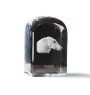 Borzoi, Russian Hunting Sighthound, Russian Wolfhound - crystal cube with a photo, photo of a dog in crystal, cubic paperweight from Art-Dog brand