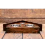Borzoi, Russian Hunting Sighthound, Russian Wolfhound - wooden stand with bowls for a dog, decorative dog bowls, a gift for adopting a dog from the Art-Dog brand
