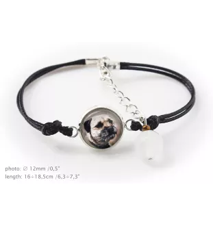 Border Terrier - ensemble de bijoux dans une boîte, collier, boucles d'oreilles, bracelet, produits de la marque Art-Dog