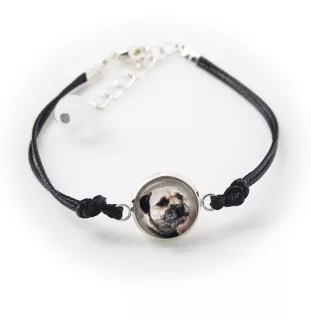 Border Terrier - ensemble de bijoux dans une boîte, collier, boucles d'oreilles, bracelet, produits de la marque Art-Dog