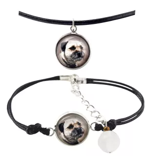 Border Terrier - Schmuckset mit Ihrem Foto, handgefertigtes Set, Armband und Halskette von Art.-Dog.