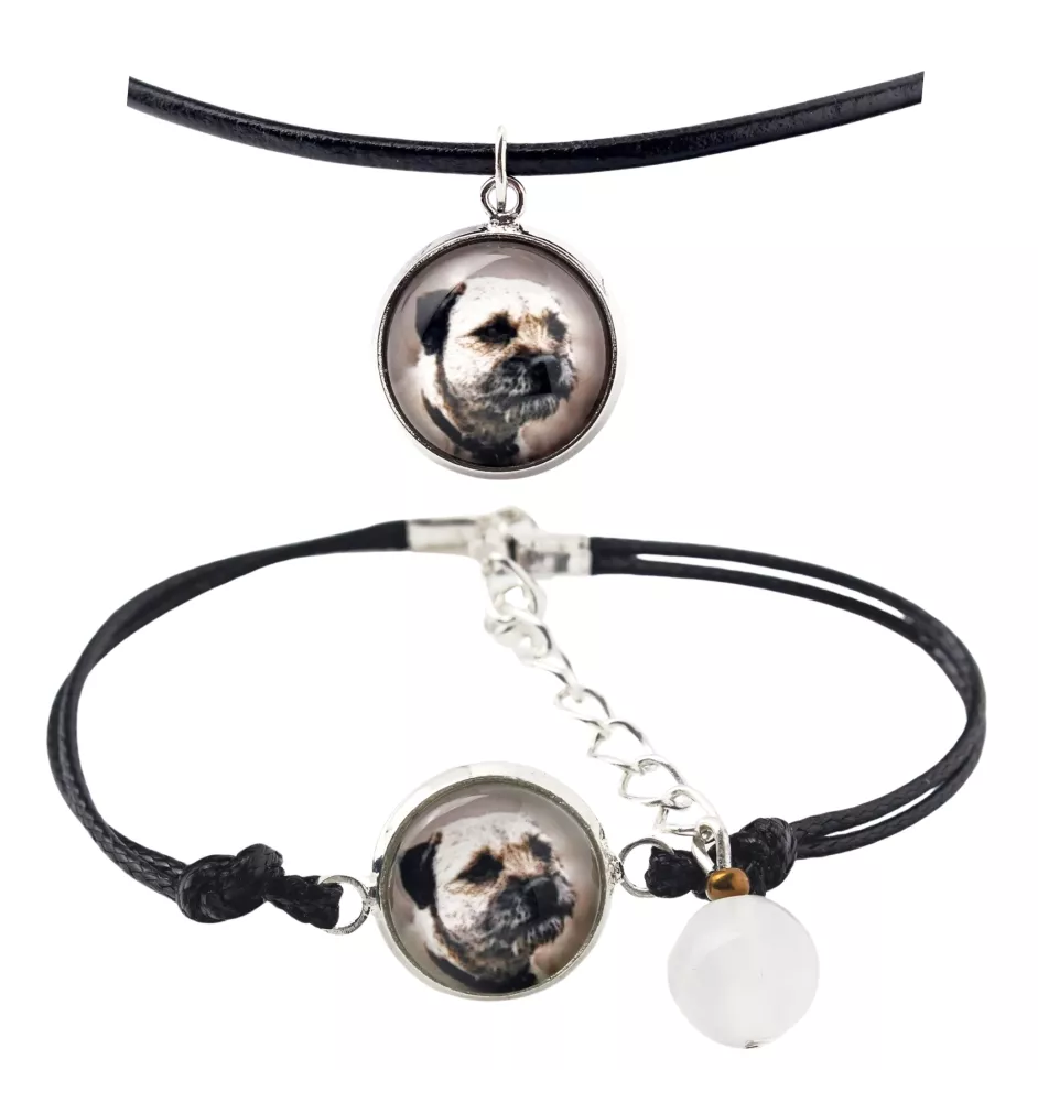 Border Terrier - Schmuckset mit Ihrem Foto, handgefertigtes Set, Armband und Halskette von Art.-Dog.