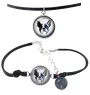 Terrier de Boston, Boston Terrier - ensemble de bijoux avec votre photo, ensemble fait à la main, bracelet et collier de la marque Art.-Dog