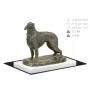 Barzoi, Levrier De Chasse Russe, Lévrier russe IV - une statuette de chien, une figurine en marbre blanc, un trophée pour l'exposition de chiens de la marque Art-Dog