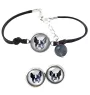 Boston Terrier, American Gentleman - a set of jewelry with your photo, a woman's ornament, handmade item, a product made with passion for creating the Art-Dog brand.