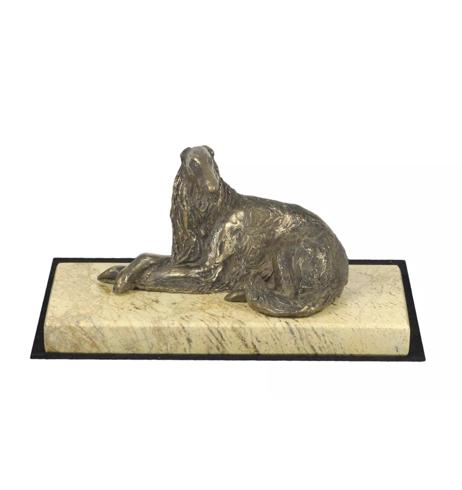 Barsoi, Russischer Jagdwindhund, Barzaia I - Hundestatue, Hundesilhouettefigur, Trophäe für die Hundeausstellung der Marke Art-Dog