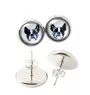 Boston Terrier, American Gentleman - earrings in a box, your photo, handmade jewelry, a product of the Art-Dog brand