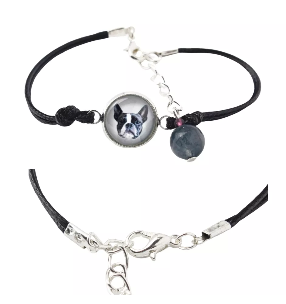 Terrier de Boston, Boston Terrier - bracelet dans une boîte avec votre photo, bijoux féminins, cadeau parfait de la marque Art-Dog