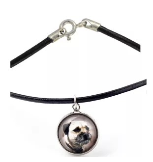 Border Terrier naszyjnik w pudełku ze zdjęciem Art-Dog