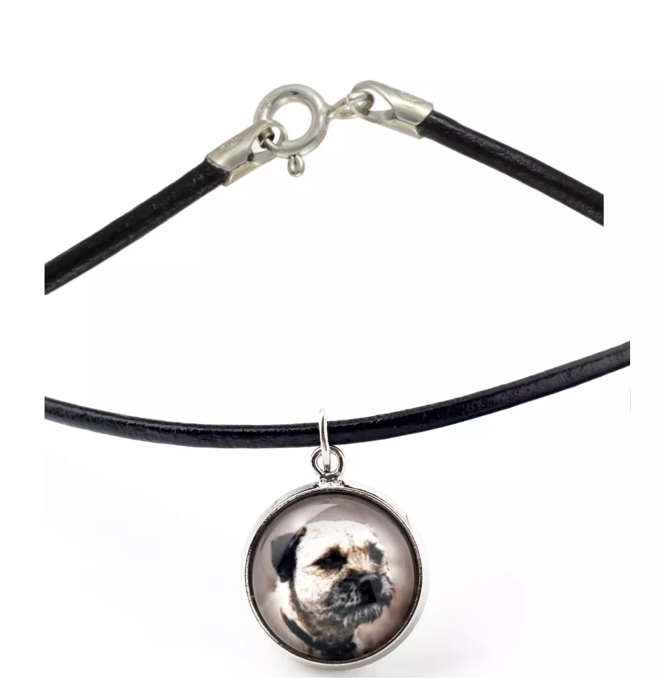 Border Terrier naszyjnik w pudełku ze zdjęciem Art-Dog