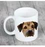 Border Terrier - tasse avec une photo et un motif de chien géométrique Art-Dog