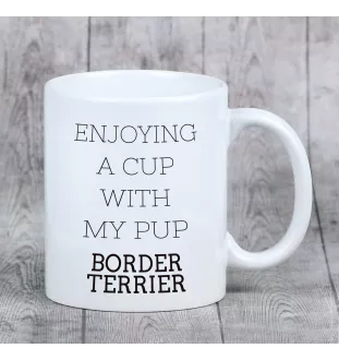 Border Terrier - tasse avec une photo et un motif de chien géométrique Art-Dog
