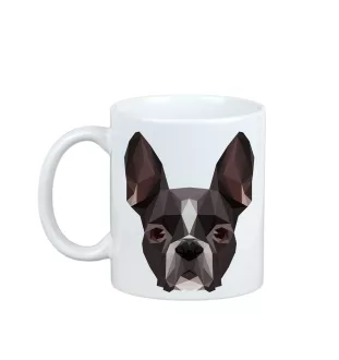 Boston Terrier kubek geometryczny Art-Dog