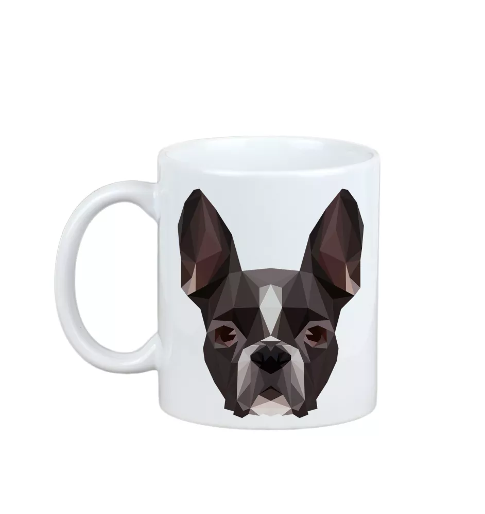 Boston Terrier - Becher mit einem Bild und dem Schriftzug geometrischer Hund Art-Dog