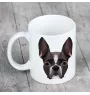 Boston Terrier - Becher mit einem Bild und dem Schriftzug geometrischer Hund Art-Dog