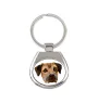 Border Terrier - porte-clés géométrique avec photo et inscription Art-Dog