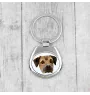 Border Terrier - porte-clés géométrique avec photo et inscription Art-Dog