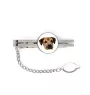 Border Terrier - geometric tie clip with a picture and inscription from Art-Dog
