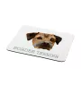 Border Terrier - geometrisches Mauspad mit Bild und Aufschrift von Art-Dog
