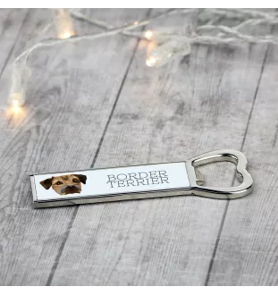 Border Terrier - ouvre-bouteille avec une image et une inscription pour la bière Art-Dog