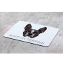 Boston Terrier - geometrisches Mauspad mit Bild und Aufschrift von Art-Dog