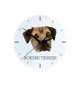 Border Terrier - geometric wall clock with a picture and the brand name Art-Dog