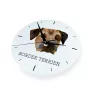 Border Terrier - geometric wall clock with a picture and the brand name Art-Dog