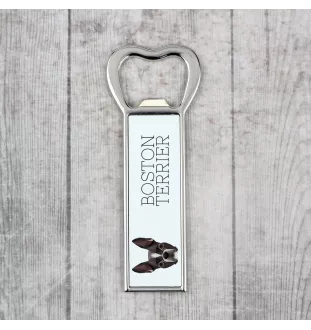 Boston Terrier, American Gentleman - bottle opener with a picture and inscription for beer by Art-Dog